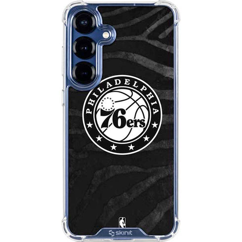 NBA Philadelphia 76ers Animal Print Galaxy S25 Clear Case